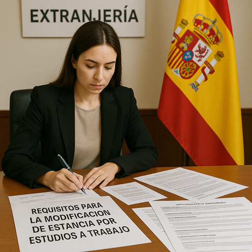 Requisitos para la modificación de estancia por estudios a residencia y trabajo por cuenta ajena