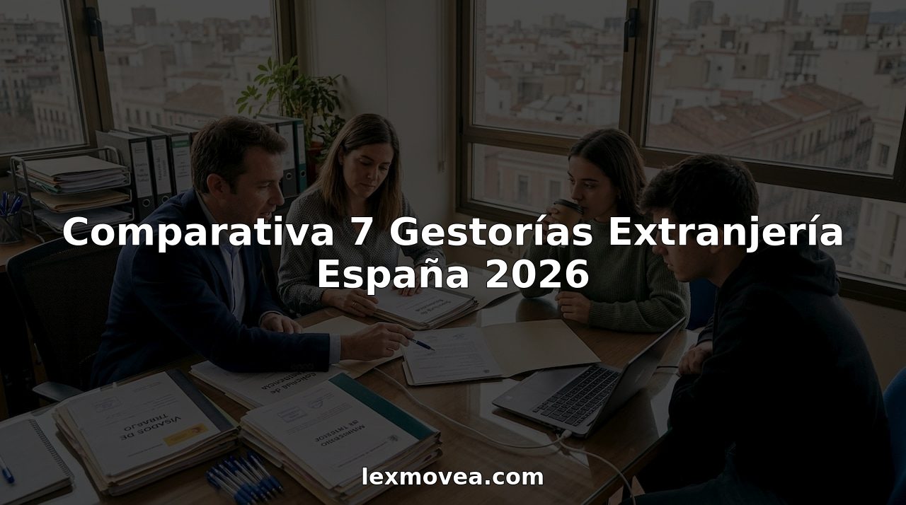 Un par de abogados especializados en inmigración se reúnen en su despacho con una pareja para asesorarlos sobre su situación legal.