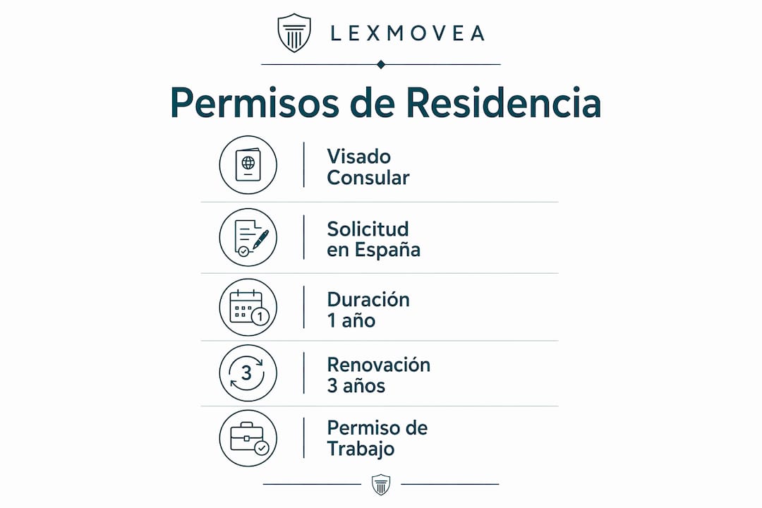 Guía visual sobre el proceso y las diferentes opciones de permisos de residencia para nómadas digitales en España