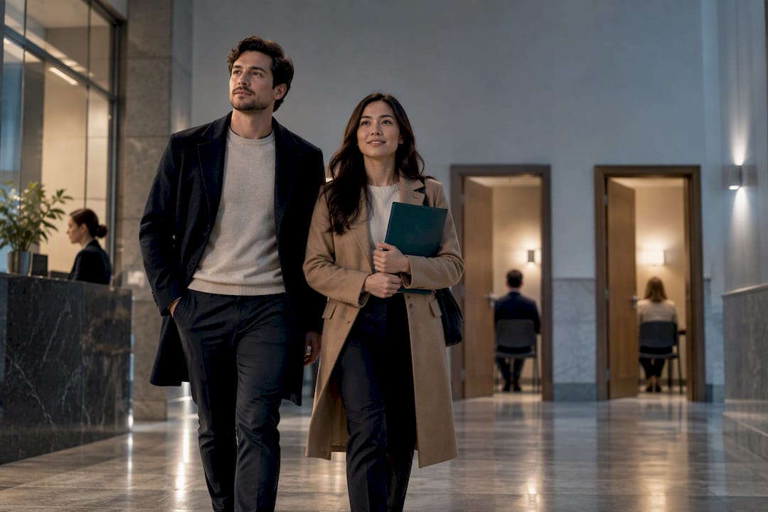 Pareja extranjera en el registro civil español