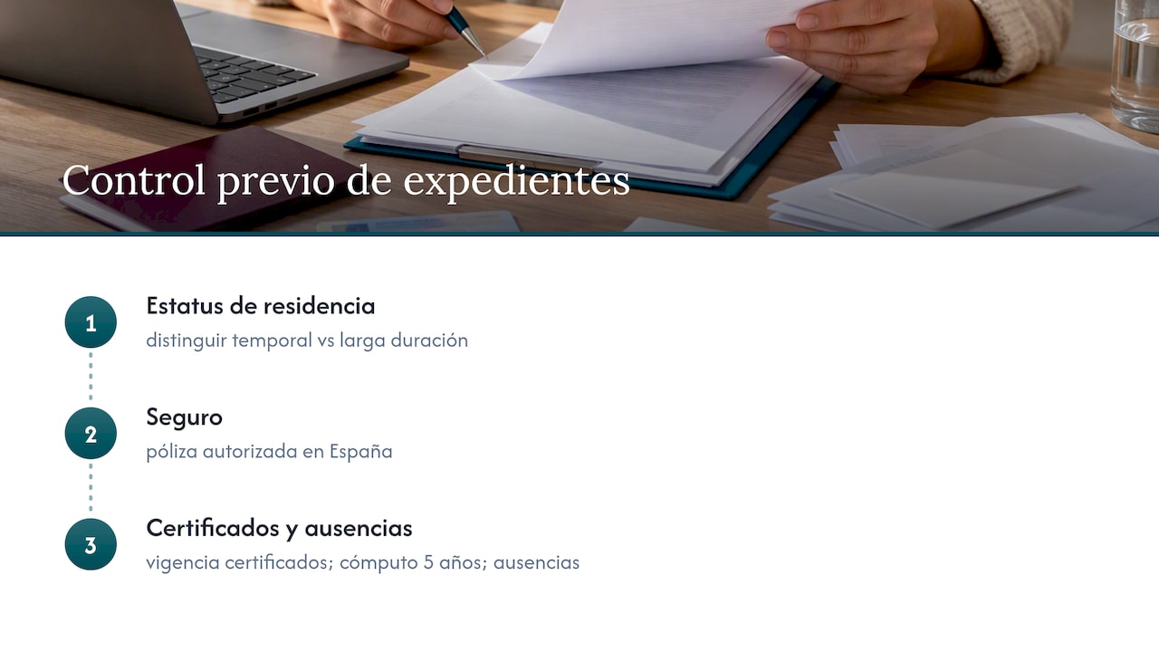 Verificaciones para prevenir errores en el expediente migratorio